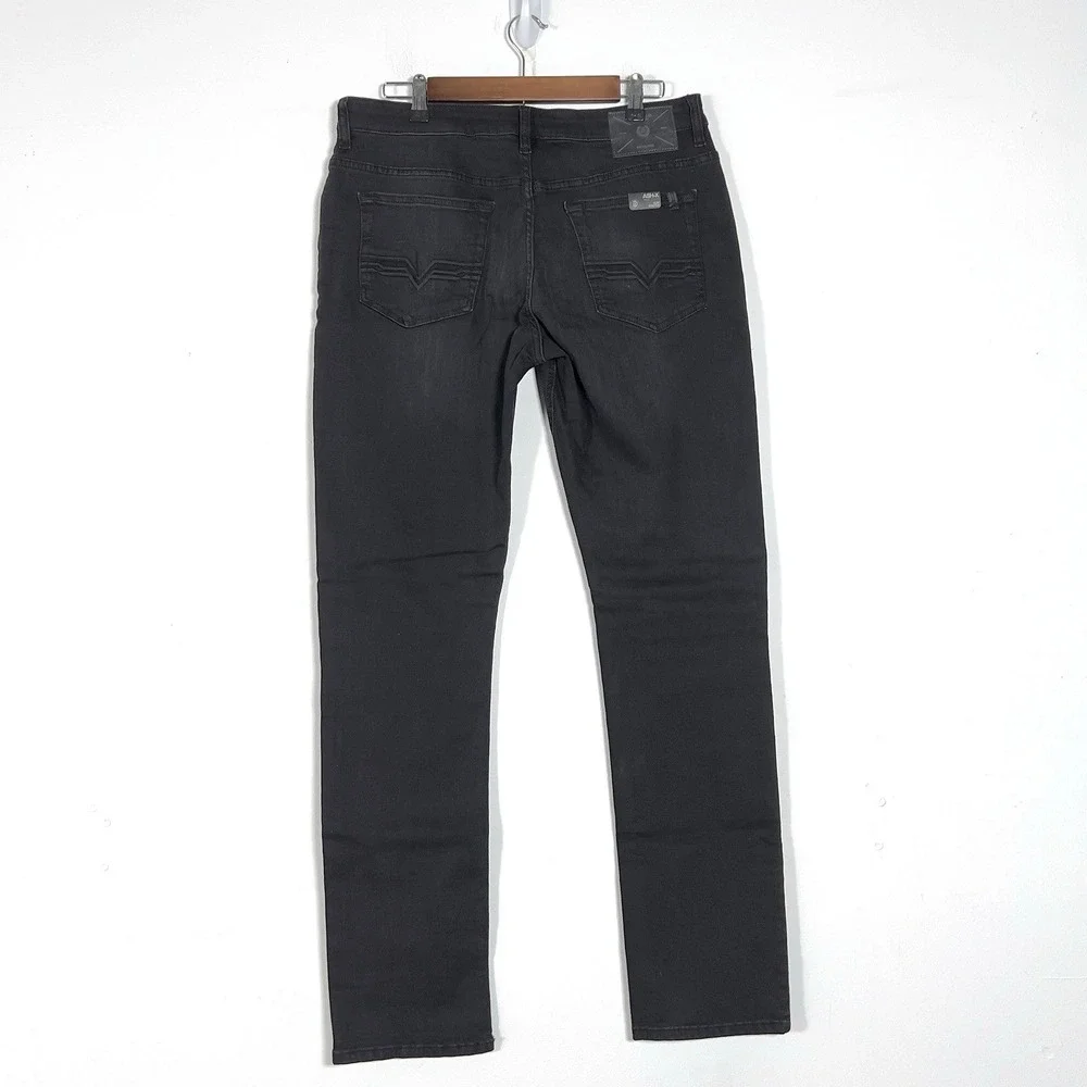 Buffalo David Bitton Jeans Ash-X Slim Stretch Mens Sz 33x34 Black Rinse NWT